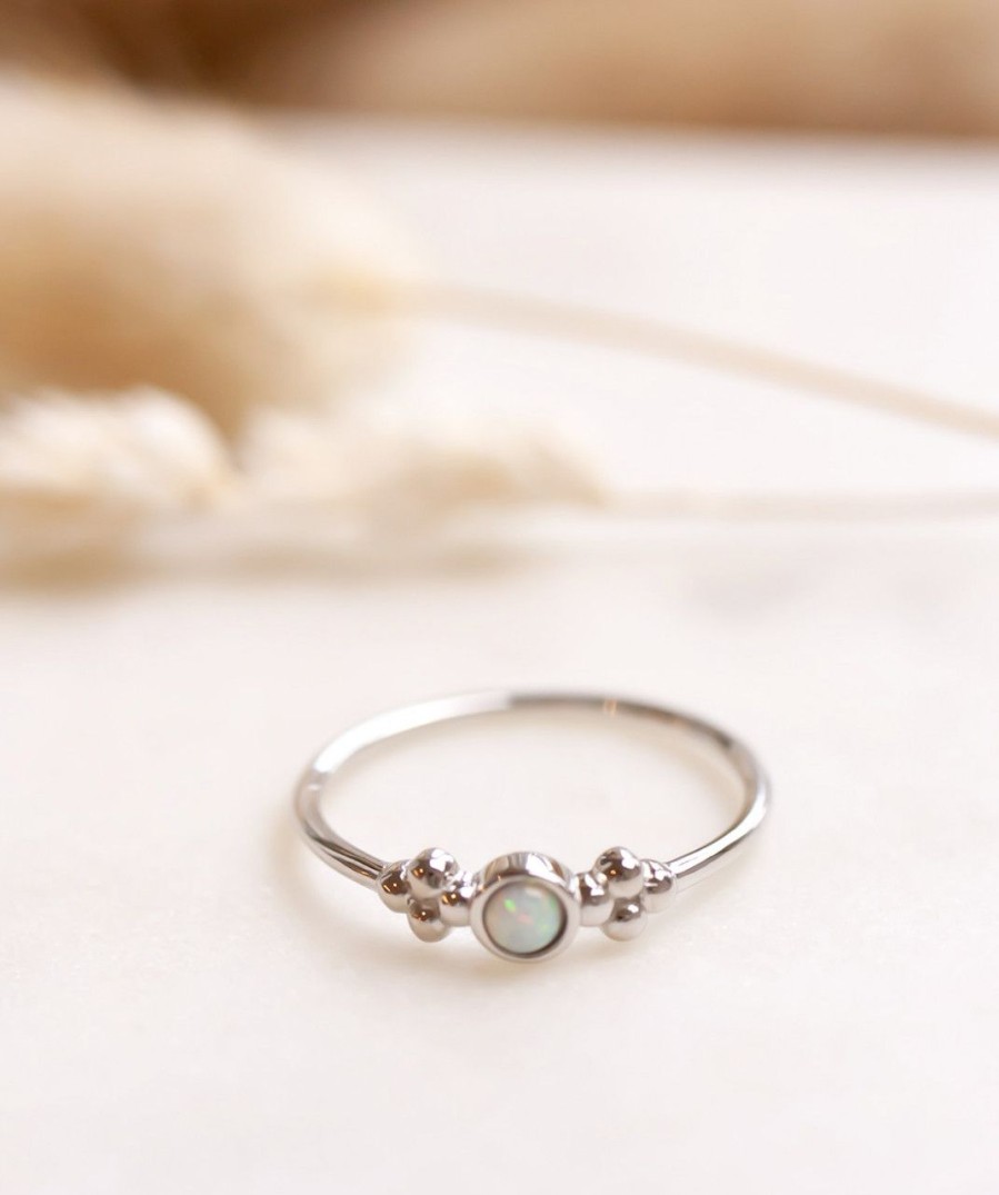 Salome Schmuck Ringe Silber | Ring Luna Mit Opal