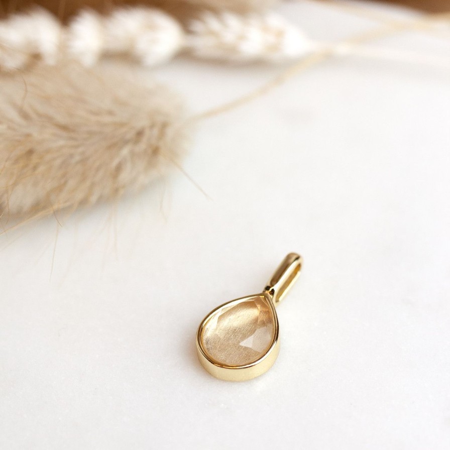 Salome Schmuck Goldketten | Miracle Stone Collection Rosenquarz Teardrop