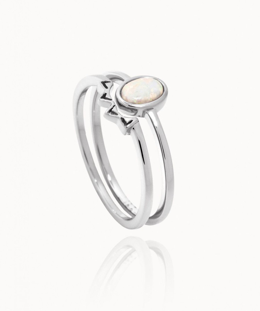 Salome Schmuck Ringe Silber | Ring Set Aria Mit Opal