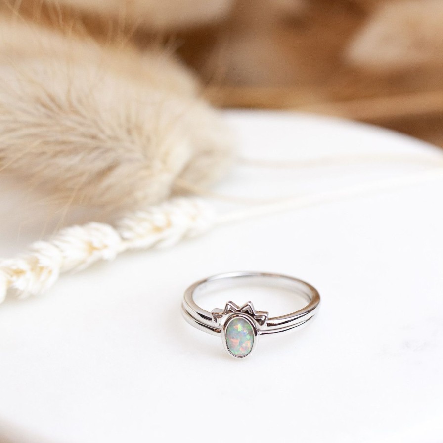 Salome Schmuck Ringe Silber | Ring Set Aria Mit Opal