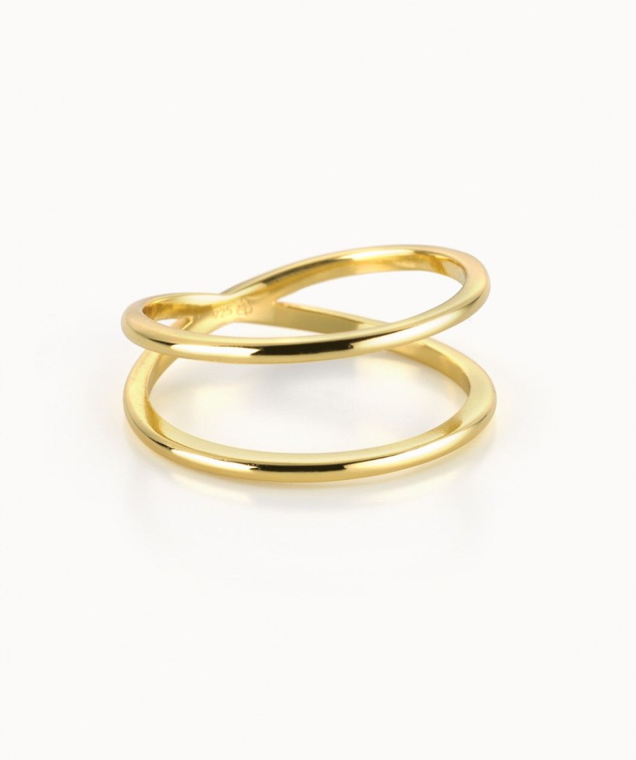 Salome Schmuck Ringe Gold | 2-Reihiger Ring Melina