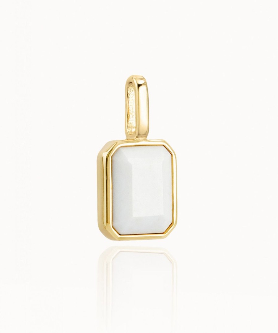 Salome Schmuck Goldketten | Miracle Stone Collection Weiser Achat Square