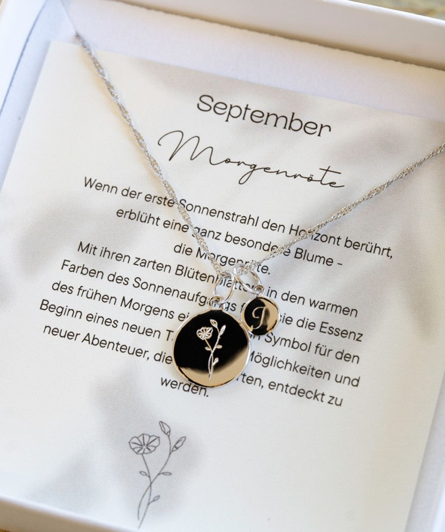 Salome Schmuck Ketten Mit Gravur | Geburtsblumen Coin