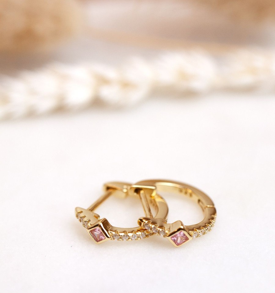 Salome Schmuck Gold Ohrringe | Creolen Matilde Rhombus