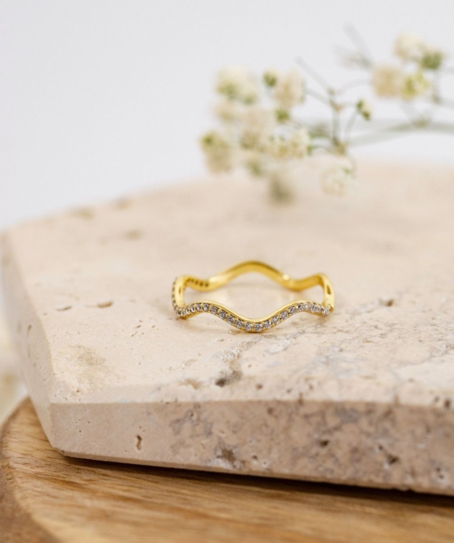 Salome Schmuck Ringe Gold | Wellen Ring Malea