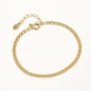 Salome Schmuck Goldarmbander | Doppelpanzer Armband