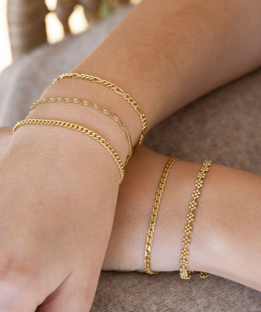 Salome Schmuck Goldarmbander | Doppelpanzer Armband