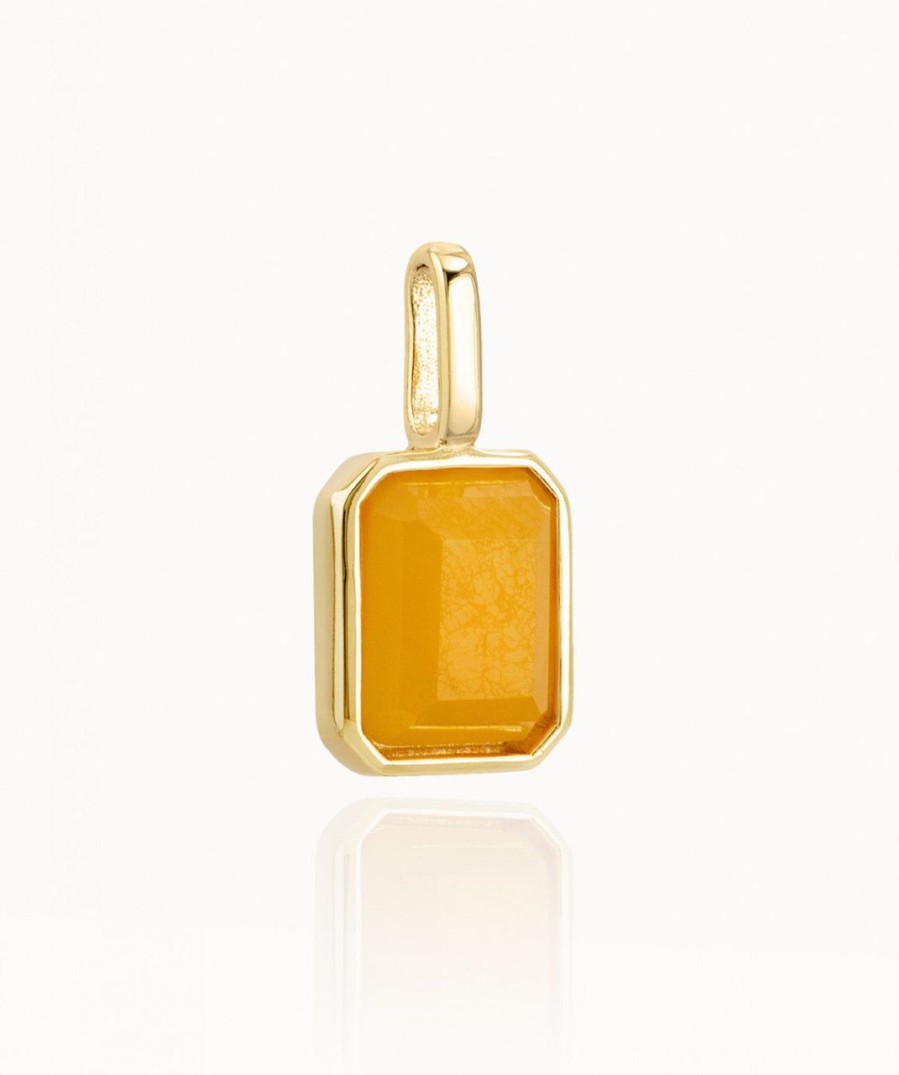 Salome Schmuck Goldketten | Miracle Stone Collection Gelber Chalcedon Square