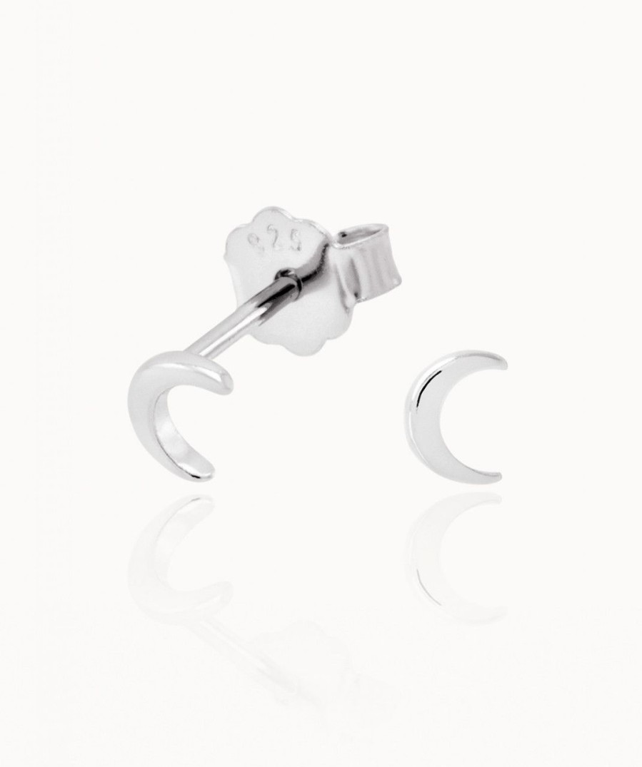 Salome Schmuck Silber Ohrringe | Mond Ohrstecker