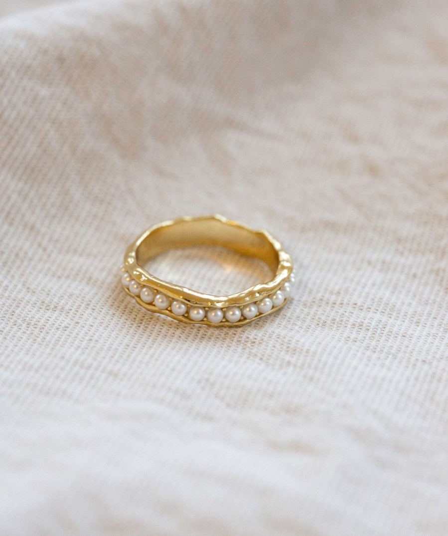 Salome Schmuck Ringe Gold | Perlen Ring Kalea