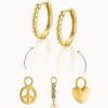 Salome Schmuck Gold Ohrringe | Creolen Dotted Set Mit Charms