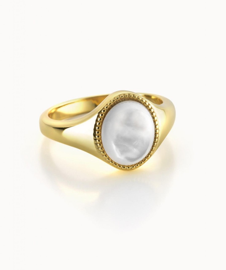 Salome Schmuck Ringe Gold | Perlmutt Ring Marina