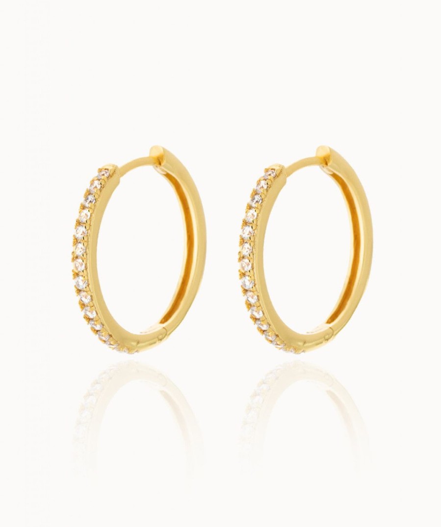 Salome Schmuck Gold Ohrringe | Creole Classy Zirkonia