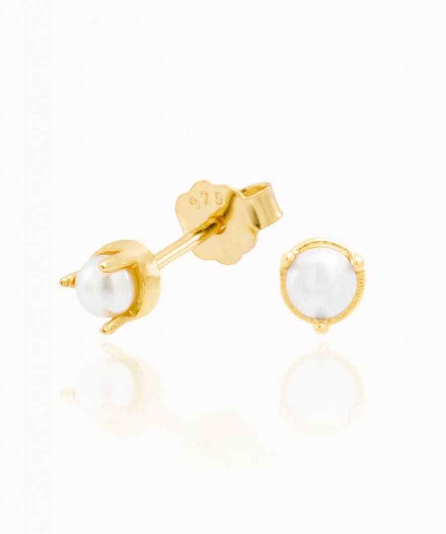 Salome Schmuck Gold Ohrringe | Perlenstecker Lilia