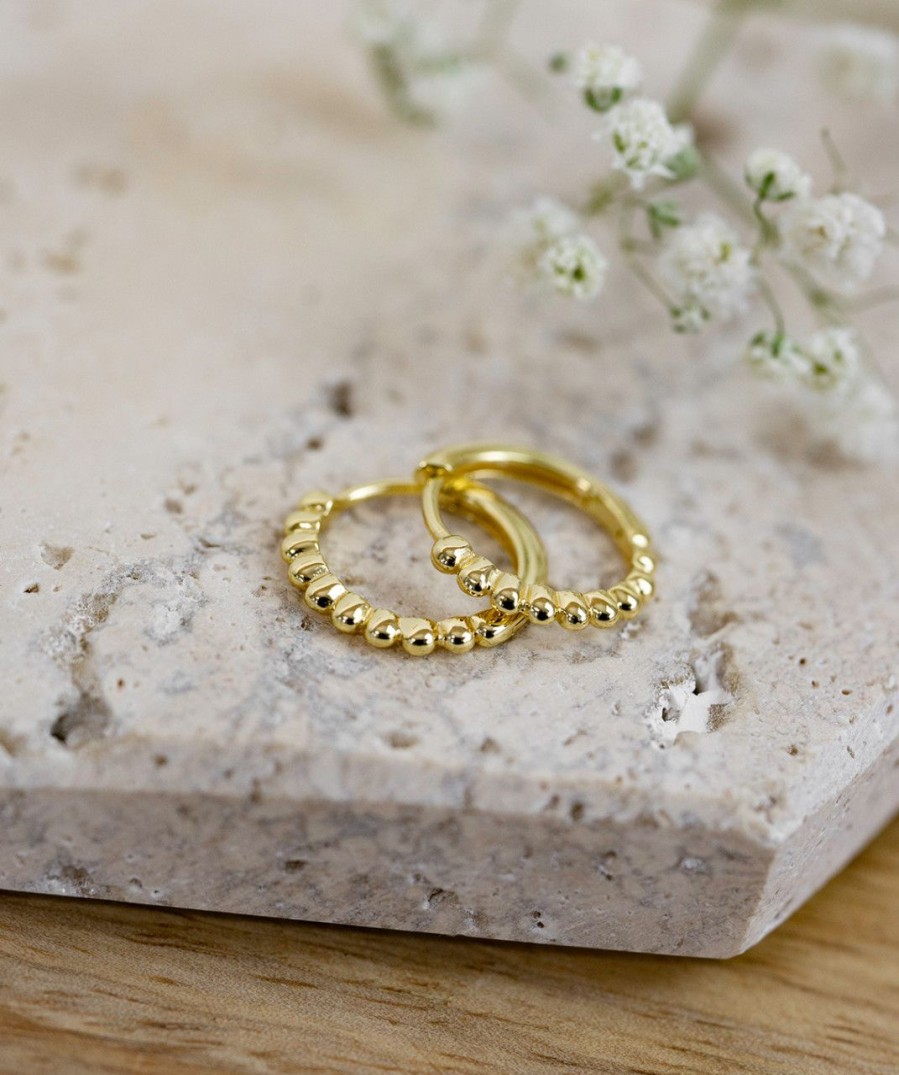 Salome Schmuck Gold Ohrringe | Creole Dotted